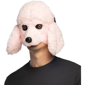 Boland - Pluchen masker Roze poedel - Volwassenen - - Hond - Funny - C... pas cher