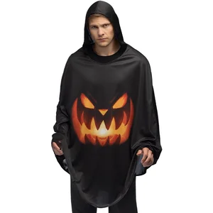 Boland - Poncho Pumpkin - Volwassenen - Pompoen - Vogelverschrikker - Monster - Halloween - Cosplay - ThemafeestVendu parbol