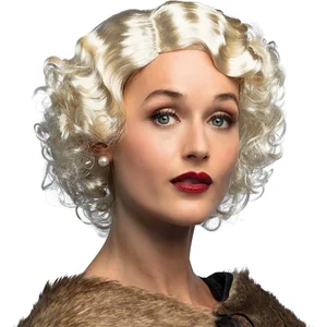 Boland - Pruik Helen Blond - Krullen - Halflang - Vrouwen - Charleston - 20's - Roaring Twenties pas cher
