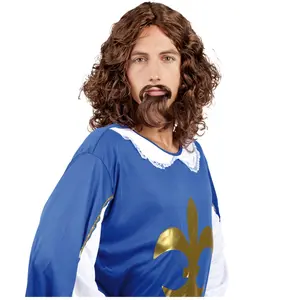 Boland Les Cotillons d'Alsace Perruque mousquetaire avec barbe pas cher
