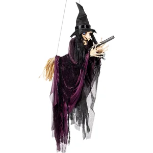 Boland - Decoratie Vliegende heks (115 cm) - Horror - Horror pas cher