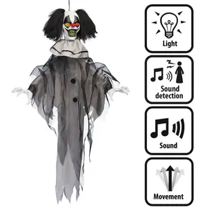 Boland Décoration interactive à suspendre pour Halloween, décoration de fête, décoration d'horreur, décoration pour fête à thème et carnaval