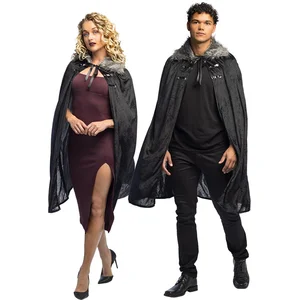 Boland - Cape Crimson zwart - Volwassenen - Viking - Koning - Ridder - Cosplay - LARP - Carnaval - Themafeest pas cher