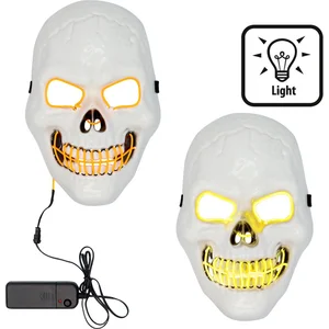 Boland - LED masker Killer skull - Volwassenen - Skelet - Halloween ac... pas cher