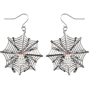 Comparateur de prix : Boland Boucles d'oreilles araignée sur toile - Halloween - Femme - Métal gris