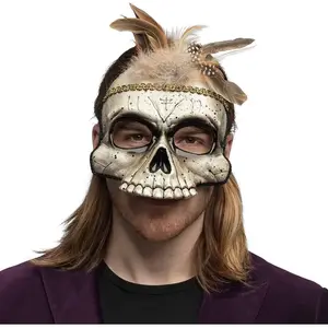 Boland - Masker Voodoo Damballa - Volwassenen - Tovenaar - Heks - Magie - Halloween - Cosplay - Themafeest - Carnaval