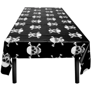 Boland Nappe en plastique - Pirate Jolly Roger - 130 x 180 cm - Noir - Synthétique - Rectangulaire pas cher