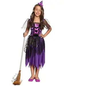 Comparateur de prix : Boland 78124 Costume pour enfant Sorcière scintillante 4-6 ans, violet...