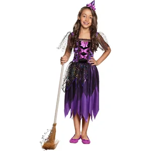 Boland 78126 Costume de sorcière scintillante pour enfant 10-12 ans Vi... pas cher