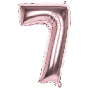 Boland Ballon Mylar Rose Cuivré Chiffre 7 Multicolor