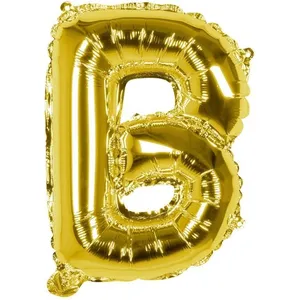 Boland - Folieballon 'B' goud B - Goud - Letterballon pas cher