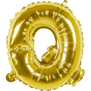 Boland - Folieballon 'Q' goud Q - Goud - Letterballon pas cher