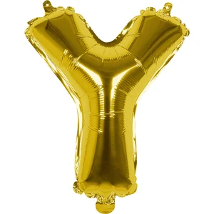 Boland - Folieballon 'Y' goud Y - Goud - Letterballon pas cher