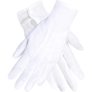 Boland - Handschoenen pols met drukknop wit XL Wit - Volwassenen - Uni... pas cher