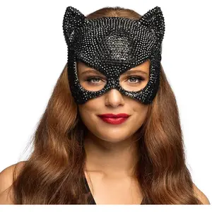 Boland - Masker Mirage cat Zwart - Volwassenen - Kat - Glitter & Glamour - Sexy