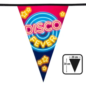 Boland - PE vlaggenlijn 'DISCO FEVER' - Glitter & Glamour - 80s - Feestversiering pas cher