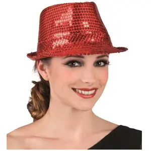 Chapeau Borsalino Popstar à Sequins Rouge - BOLAND - Mixte - ExtérieurVendu parbol