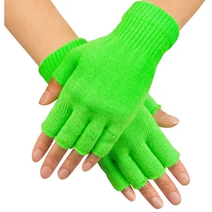 Boland - Vingerloze handschoenen neon groen Groen,Neon - Volwassenen -...