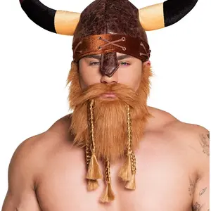 Boland Barbe de Viking Rousse avec Tresses - NO NAME - Adulte - Homme - 25cm x 15cm - MarronVendu parbol