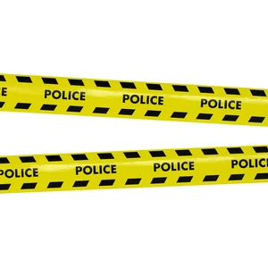 Boland ruban barrière Police 15 mètres polyéthylène jaune/noir pas cher