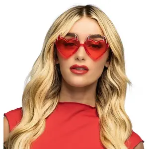 Boland - Partybril Duivel Rood - Volwassenen - Halloween en Horror - Duivel - Halloween pas cher