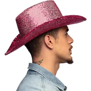 Boland - Hoed Rodeo Party fel roze Roze - 59 - Volwassenen - Unisex - Festival - Bride to be - Cowboy pas cher