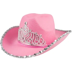 Comparateur de prix : Boland Chapeau princesse cowboy rose femme