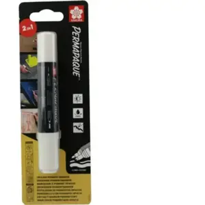 Sakura, Marqueur, Permapaque double pointe Blanc (Blanc, 1 x) pas cher