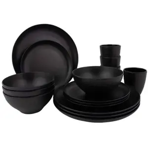 Non communiqué Bo-Camp - Industrial - Servies - Orville - 16 Stuks - Zwart pas cher