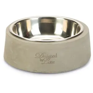 Designed by Lotte Beeztees K&Bz Assiette pour Chien Riboco 1 16 x 16 x 5 cm / 350 ML Gris 2000 g