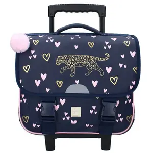 Cartable à roulettes MILKY KISS Heart of Gold 38 cm tigre pas cher