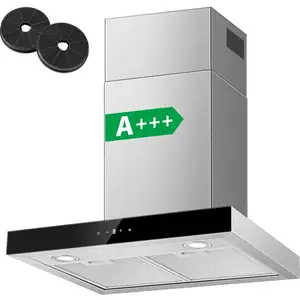 TOPSTRONG Hotte Aspirante 60cm, 400 m³/h, L60 cm, recyclage, inox, 3 v... pas cher