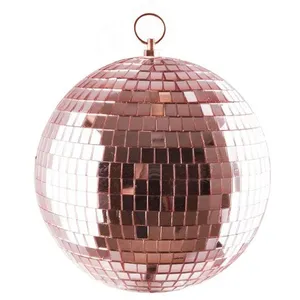 NO NAME Boule disco à facettes miroirs 20cms rosé pas cher
