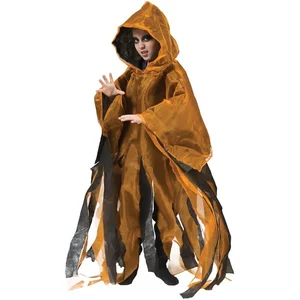 Funny Fashion Verkleedpak griezelige grafdelver kind Cape Oranje One Size pas cher