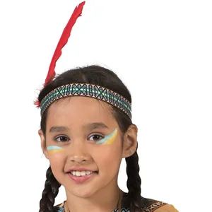Funny Fashion Indianenband met veer voor kinderenVendu parbol