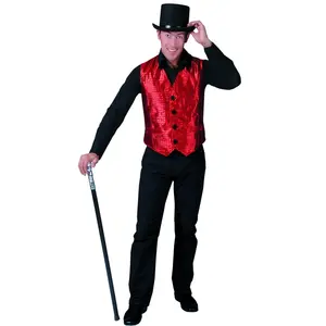 Funny Fashion - Glitter & Glamour Kostuum - Show Vest Rood Man - Rood ...Vendu parbol