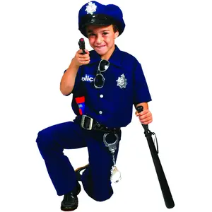 Comparateur de prix : Déguisement Policier Enfant Bleu - Costume Policier - Taille 116cm