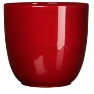 Mica Decorations Tusca Bloempot - H28,5 x Ø31 cm - Donkerrood pas cher