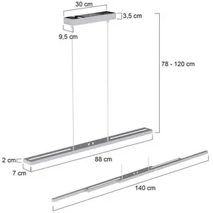 Comparateur de prix : Hanglamp Steinhauer Zelena LED - Staal