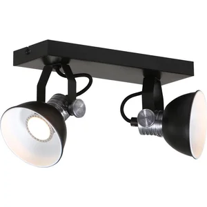 Steinhauer Brooklyn - Wandlamp Industrieel - Zwart - H:16cm - GU10 - Voor Binnen - Metaal - Wandlampen - Slaapkamer - Woonkamer pas cher