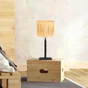Steinhauer - lampe de table - Stang - noir - herbe métal - Ø 20cm pas cher