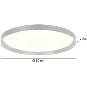 Steinhauer - plafonnier - Flady - acier - lin métal - Ø 50cm - pas cher