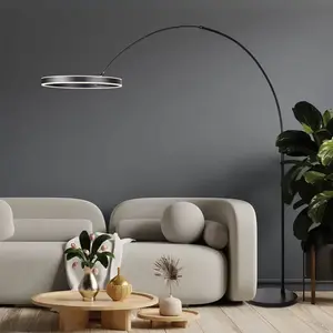 Steinhauer - lampadaire - Ringlux - noir - métal - lampe arquée - pas cher