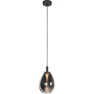 Comparateur de prix : Steinhauer - suspension - Glimsy - noir - verre métal - ø 22cm -