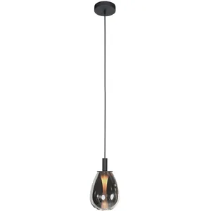 Comparateur de prix : Steinhauer - suspension - Glimsy - noir - verre métal - ø 15cm -