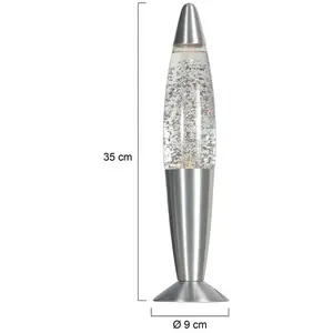 Mexlite - lampe de table - Volcan - gris acier - métal plastique pas cher