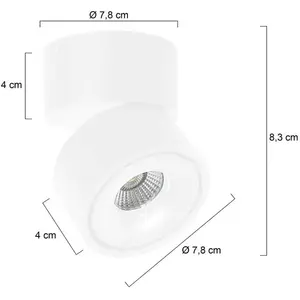 Mexlite - spot - Fez Black - blanc - métal - ø 8cm - led - 2673W pas cher