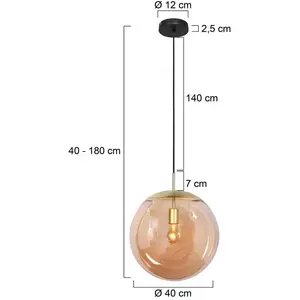 Comparateur de prix : Steinhauer - suspension - Bollique - ambre laiton - verre métal -