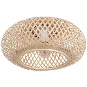 Anne Light & home - Plafondlamp Maze Ø 42 cm bamboe beige pas cher