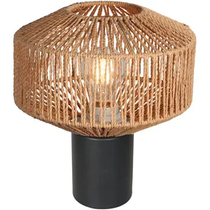 Steinhauer - lampe de table - Bloeba - naturel noir - coton métal pas cher